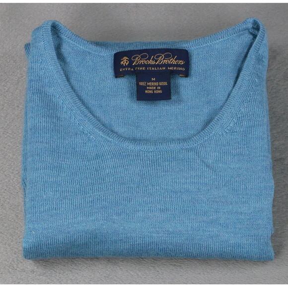 Brooks Brothers Men’s Blue Merino Wool Sweater Vest Extra Fine Italian Merino M - Picture 8 of 8